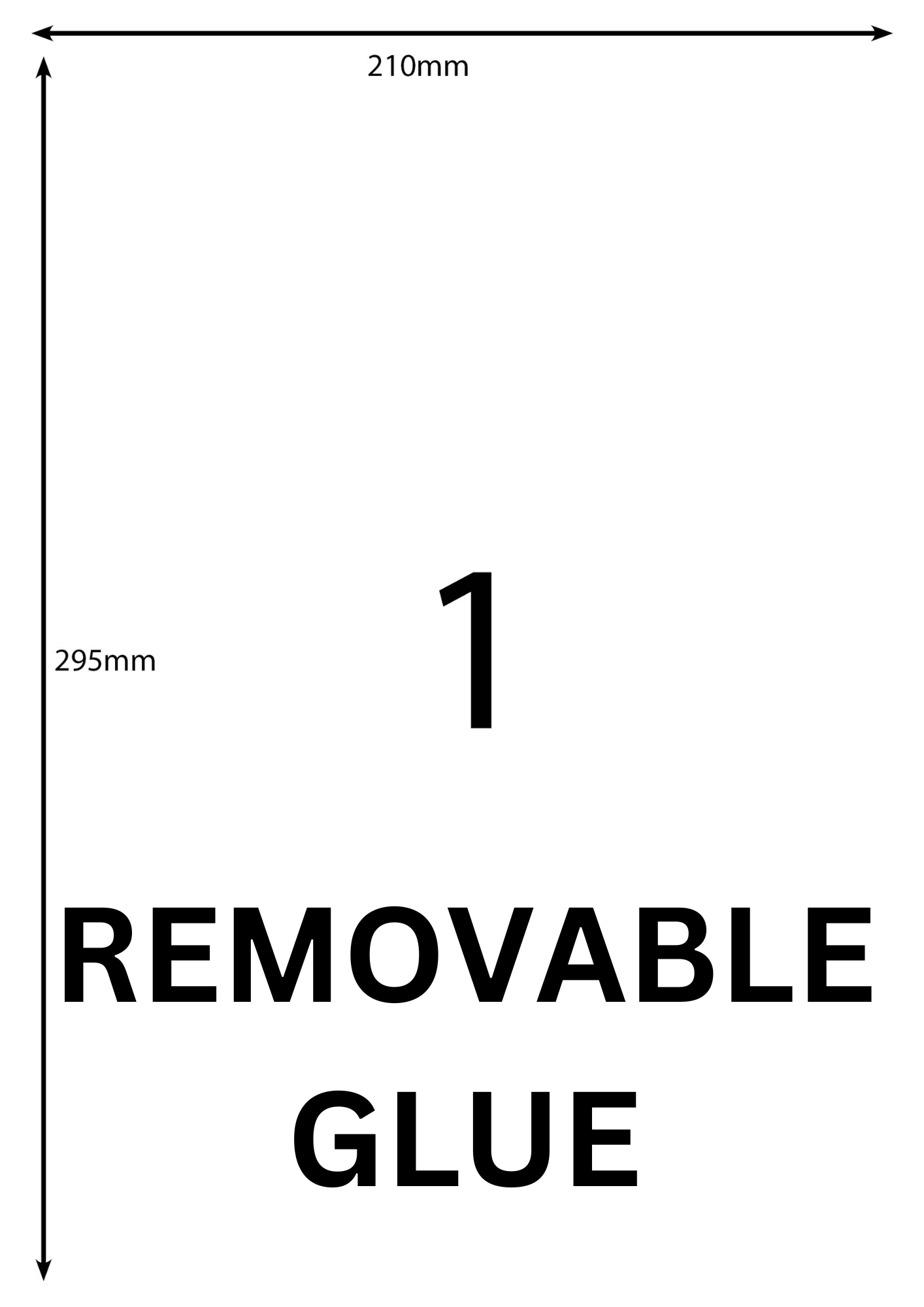 A4 Laser Label - 1up - 210x296mm - 100 per pack (Avery Code: DL 01)