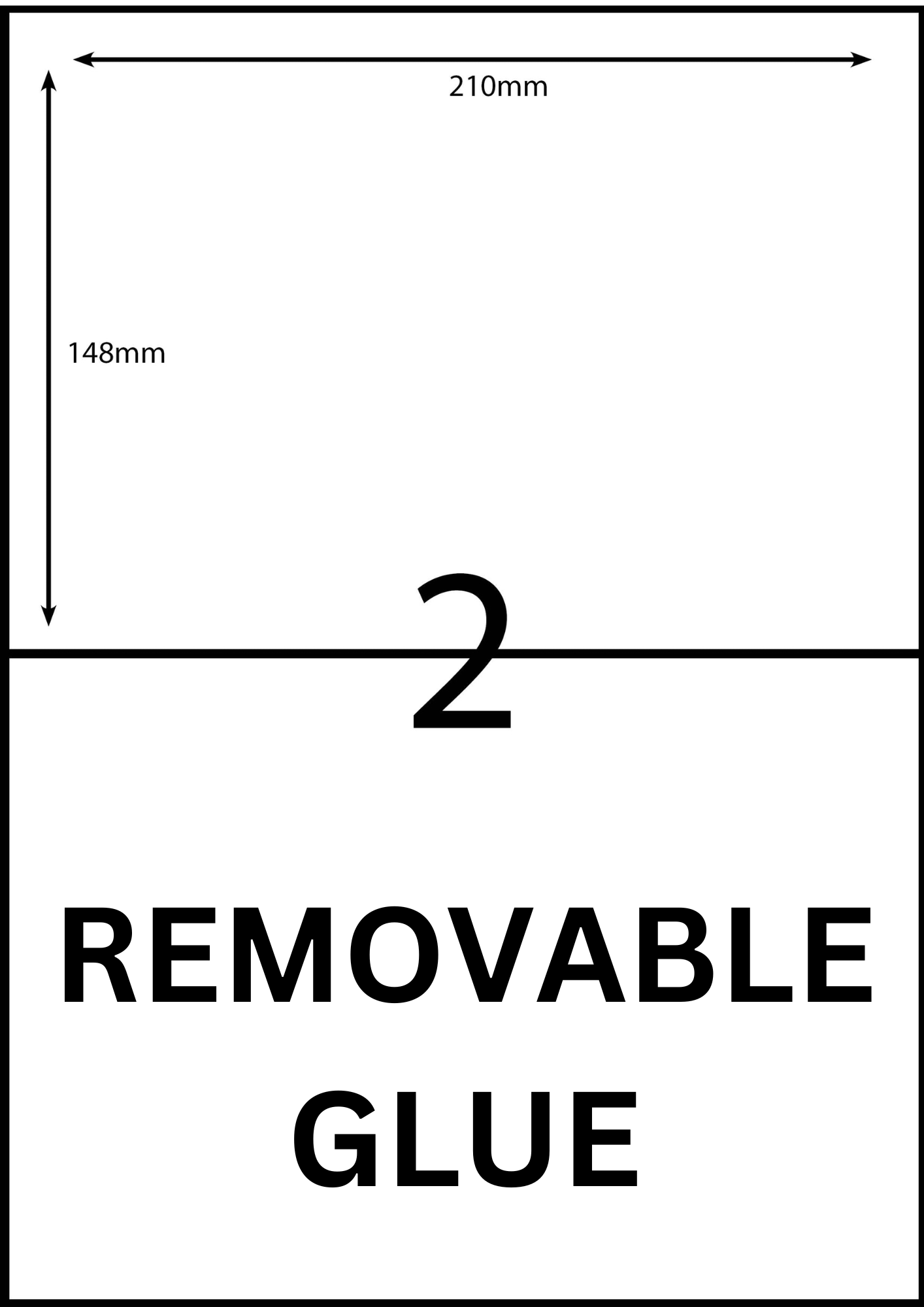 A4 Laser SHIPPING Label - 2up - 210x148mm - 100 per pack (Avery Code: DL 02)