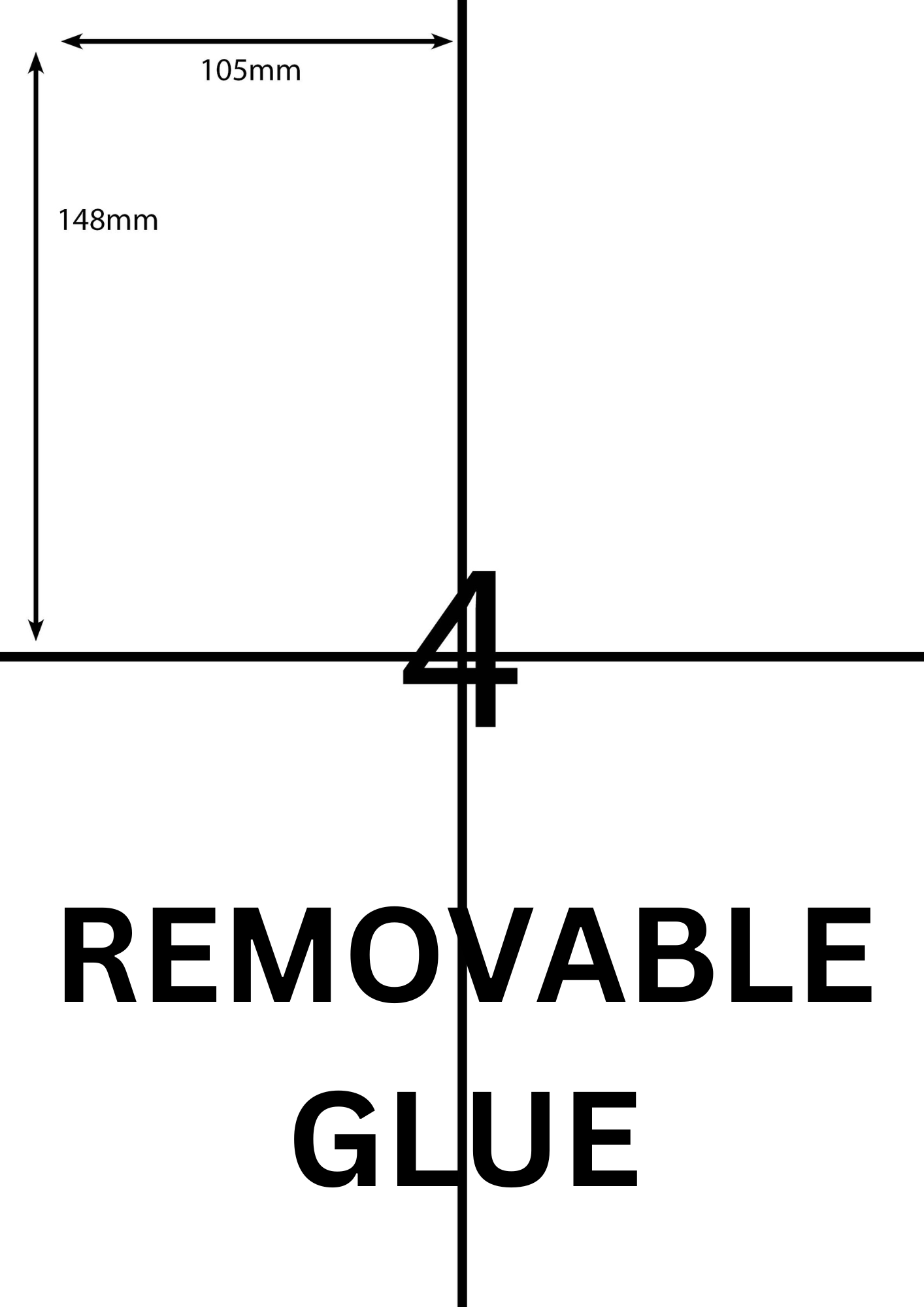 A4 Laser Label - 4up - 105x148mm - 100 per pack (Avery Code: DL 04)