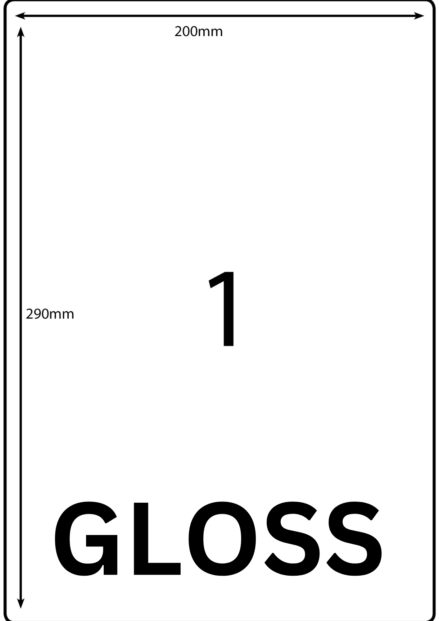 A4 Laser Label - 1up - 200x290mm - 100 per pack (Avery Code: L7167)