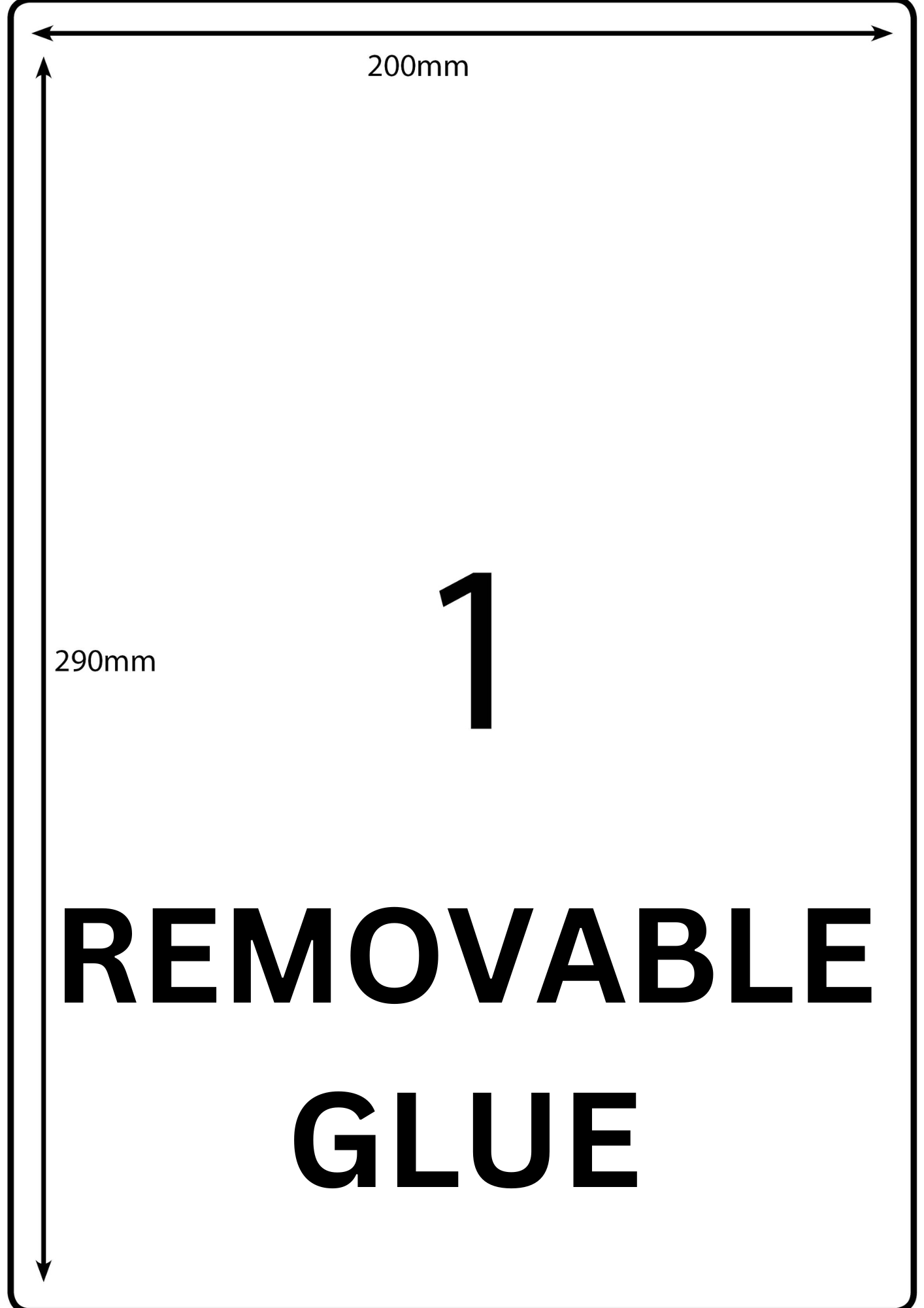 A4 Laser Label - 1up - 200x290mm - 100 per pack (Avery Code: L7167)