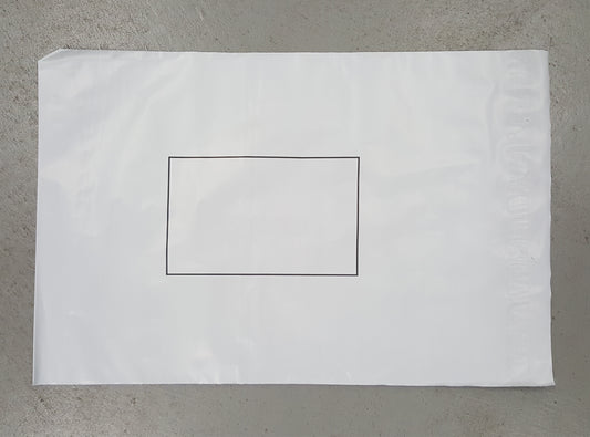 Plastic Courier Bags - White - 650x750mm - 100 per box