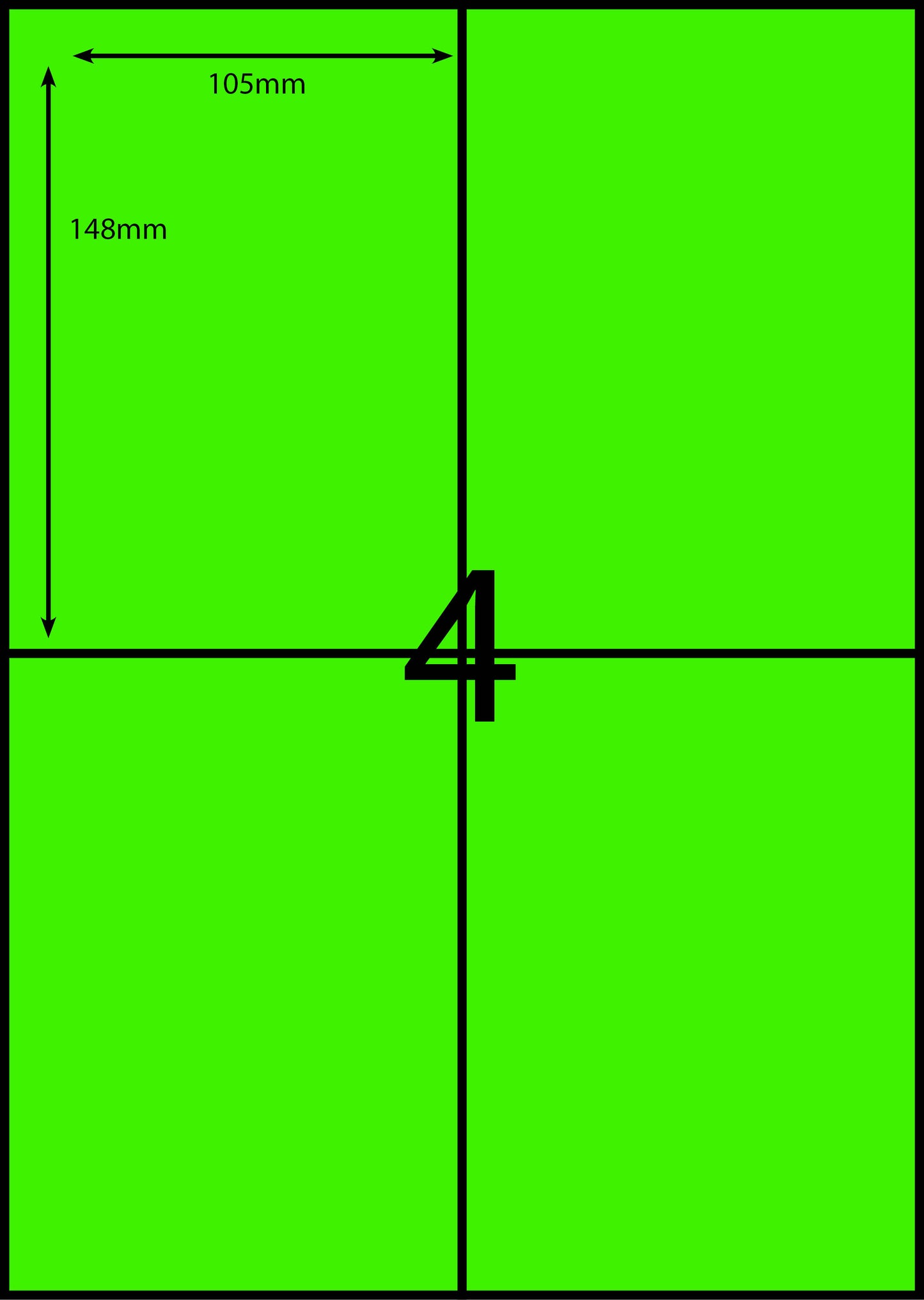 A4 Laser Label - 4up - 99.1x139mm - 100 per pack (Avery Code: L7169)