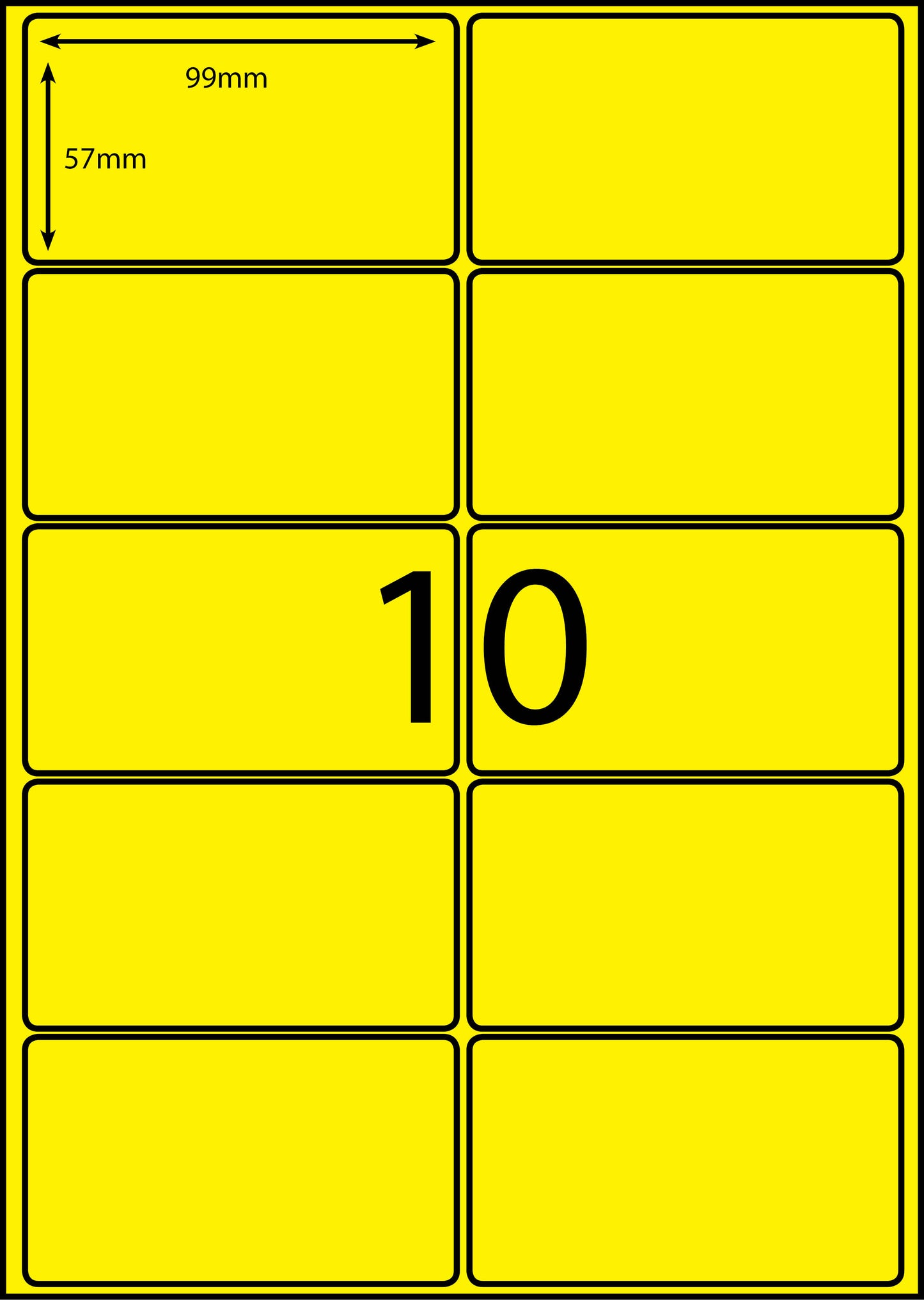 A4 Laser Label - 10up - 99x57mm - 100 per pack (Avery Code: L7173)