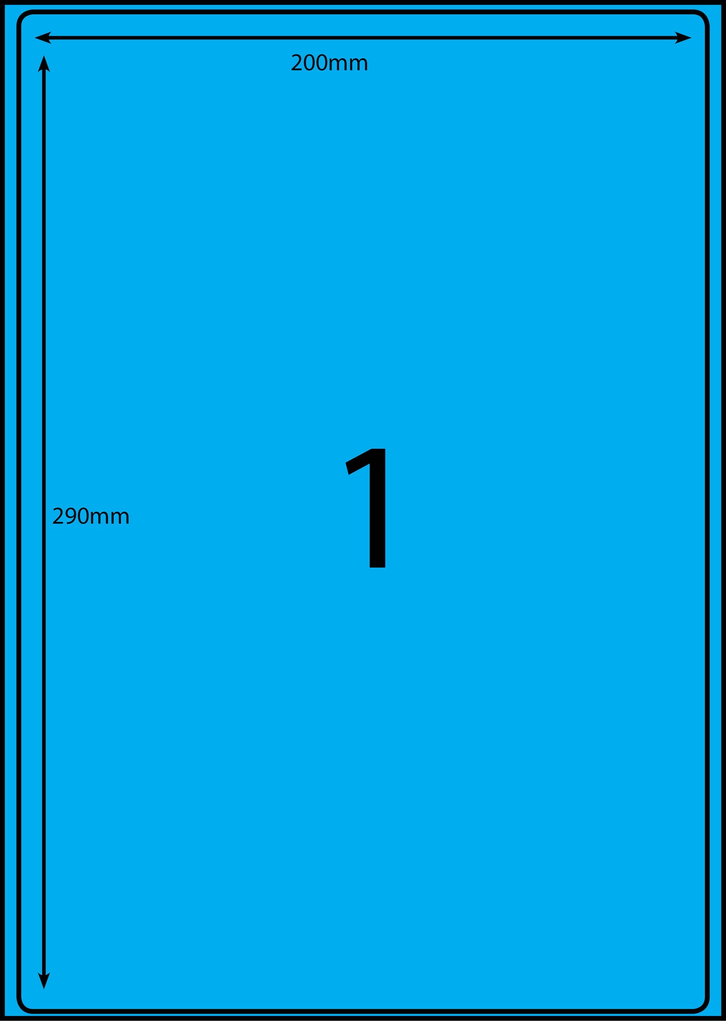 A4 Laser Label - 1up - 200x290mm - 100 per pack (Avery Code: L7167)