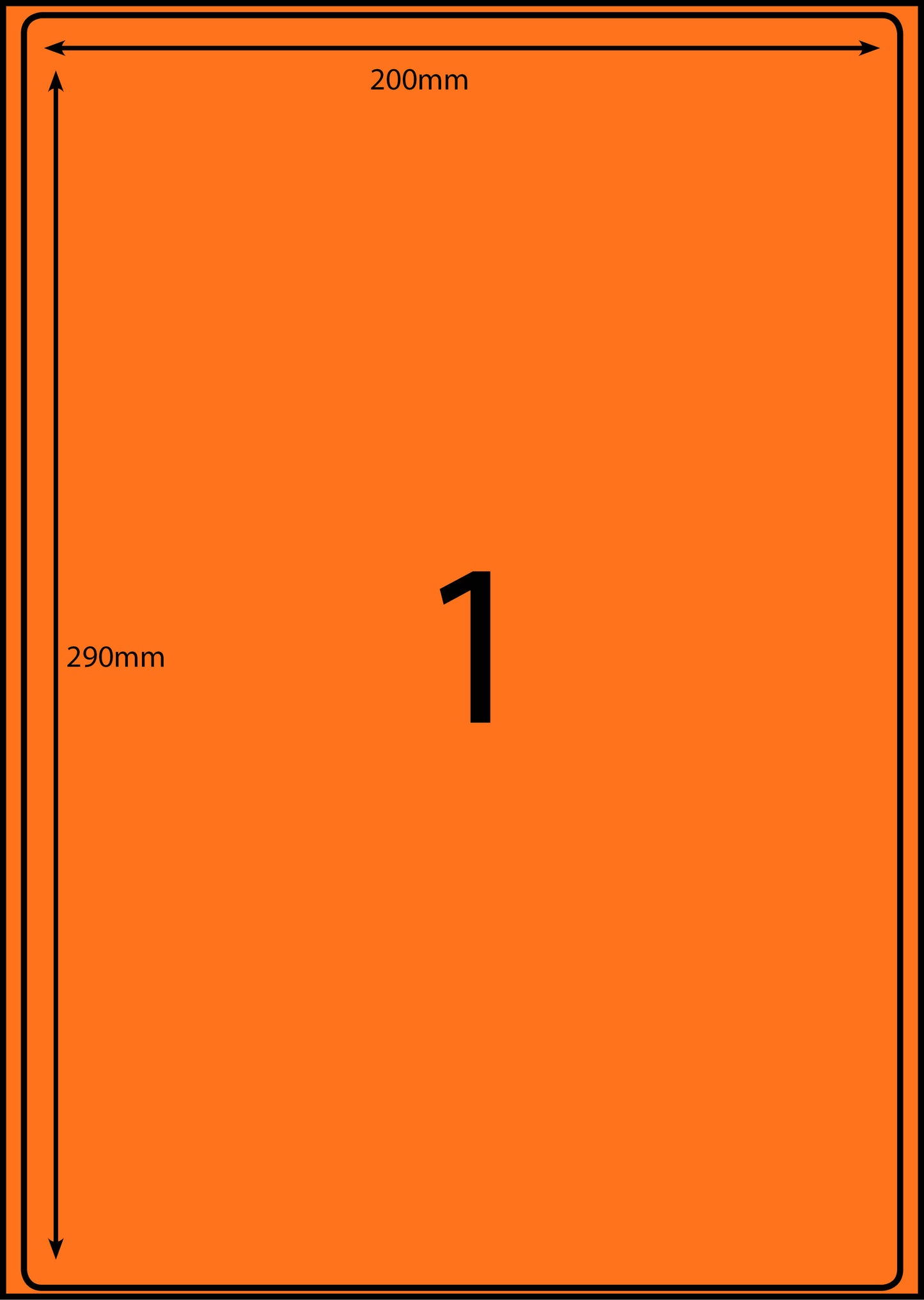 A4 Laser Label - 1up - 200x290mm - 100 per pack (Avery Code: L7167)