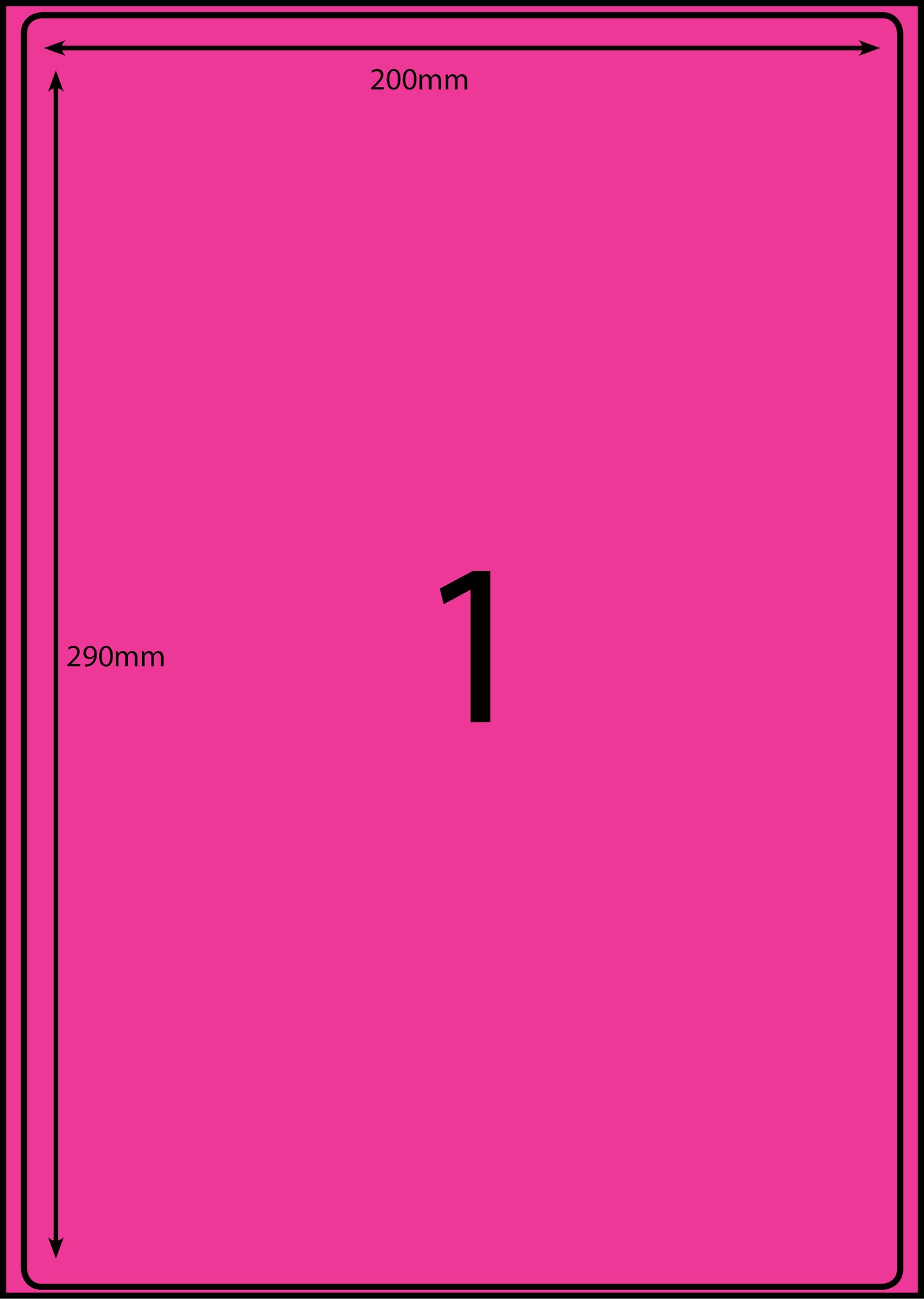 A4 Laser Label - 1up - 200x290mm - 100 per pack (Avery Code: L7167)
