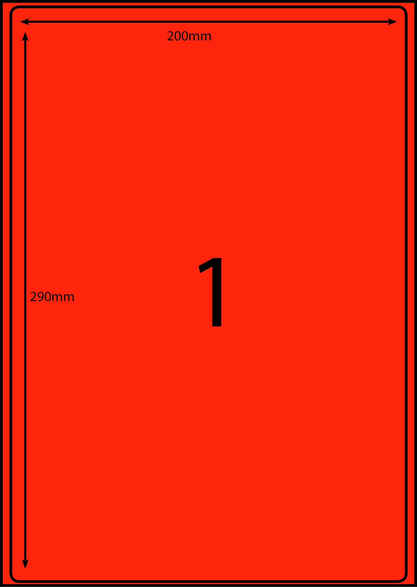 A4 Laser Label - 1up - 200x290mm - 100 per pack (Avery Code: L7167)