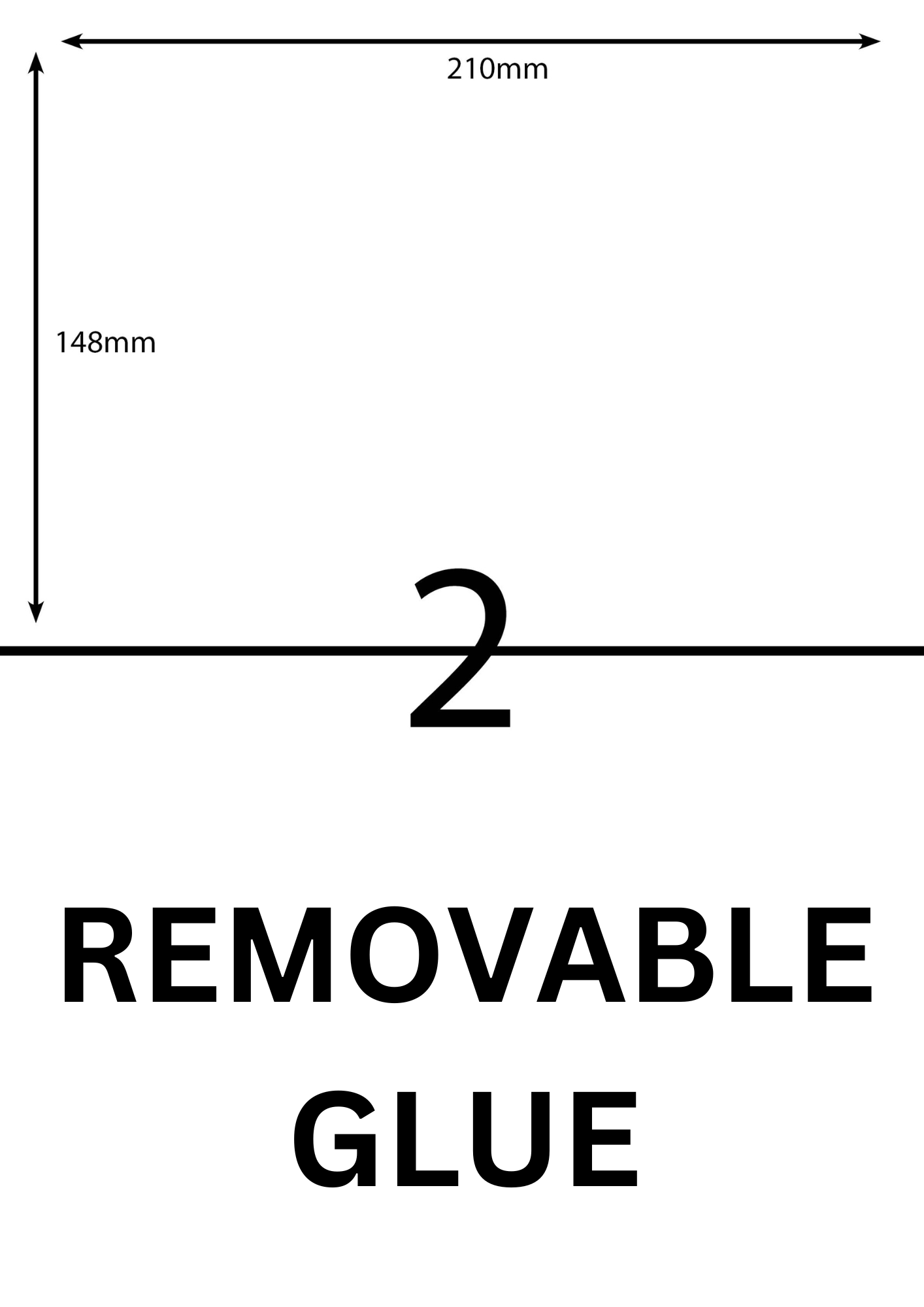 A4 Laser Label - 2up - 210x148mm - 100 per pack (Avery Code: DL 02)