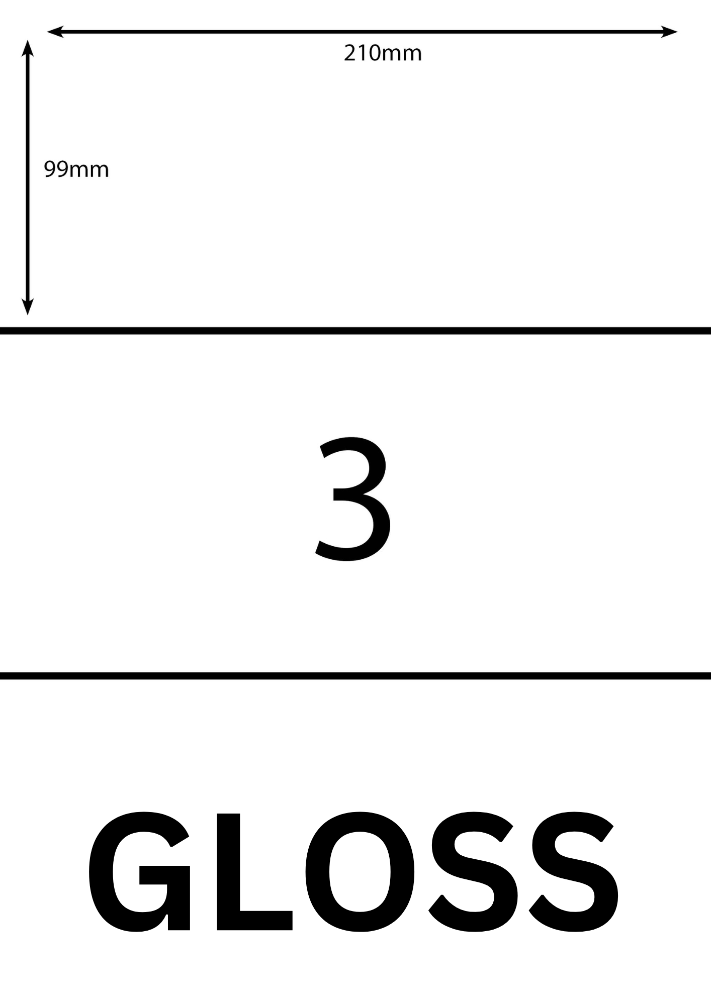 A4 Laser Label - 3up - 210x98.6mm - 100 per pack (Code: A4/3C)