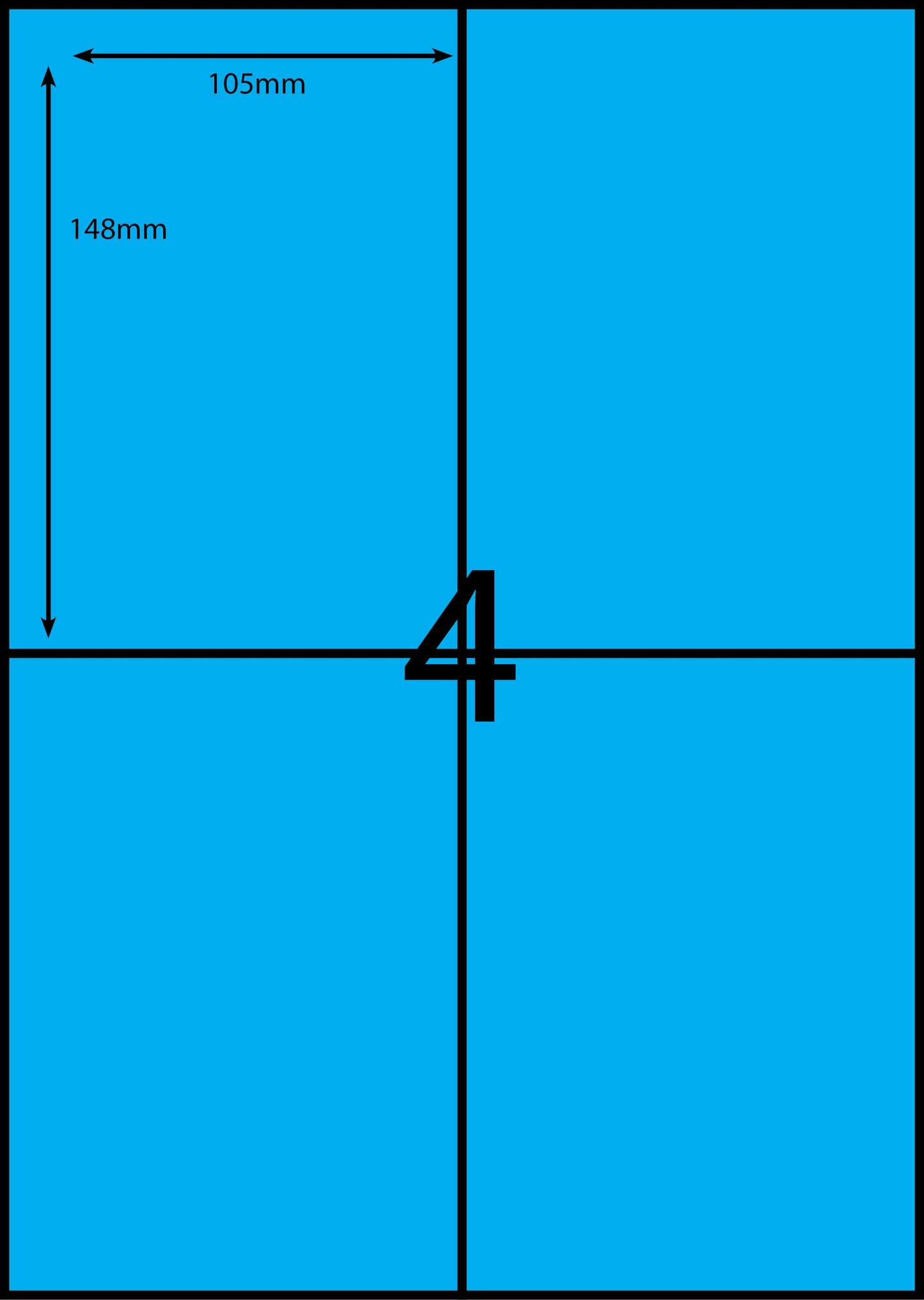 A4 Laser SHIPPING Label - 4up - 105x148mm - 100 per pack (Avery Code: DL 04)