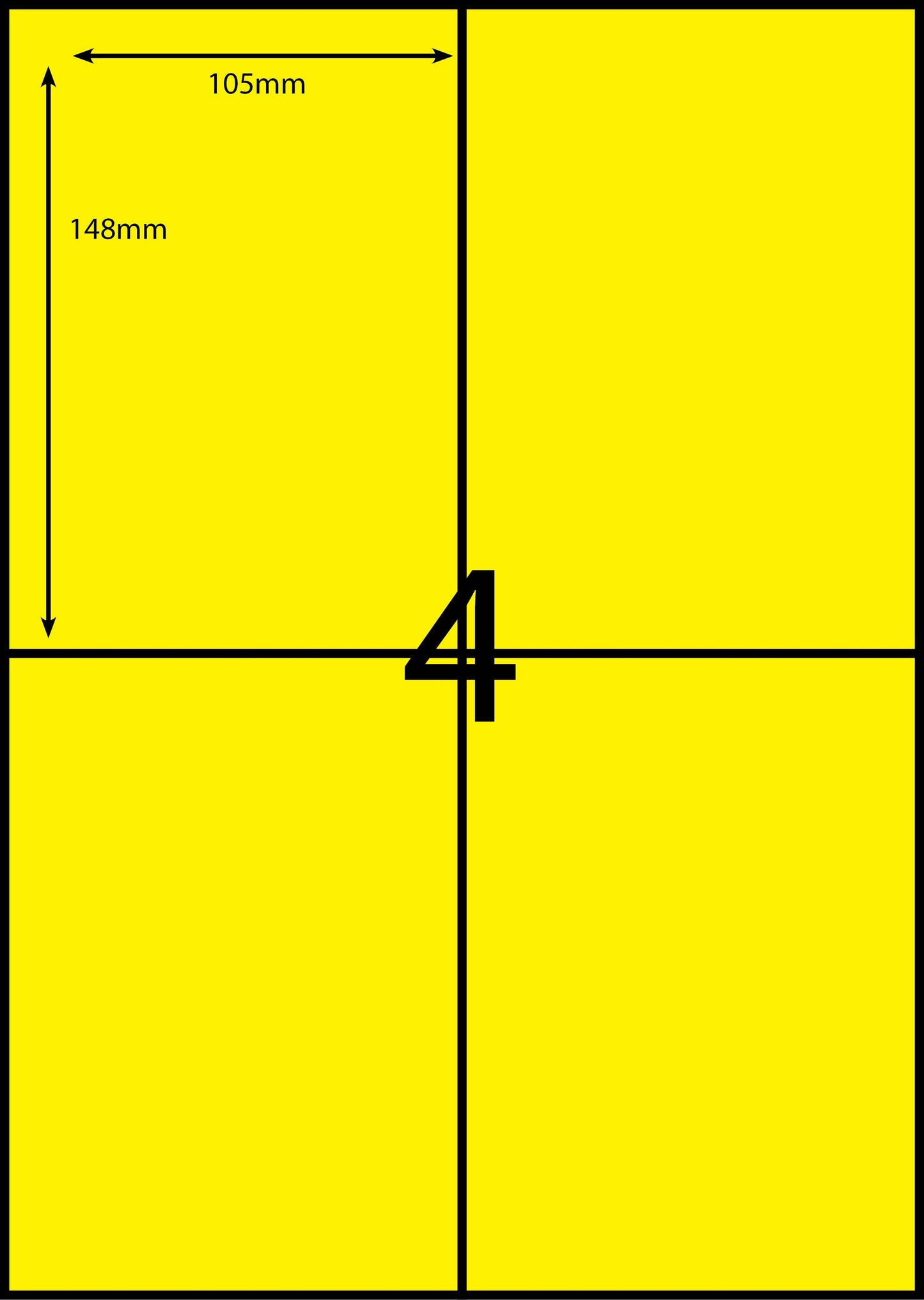 A4 Laser SHIPPING Label - 4up - 105x148mm - 100 per pack (Avery Code: DL 04)